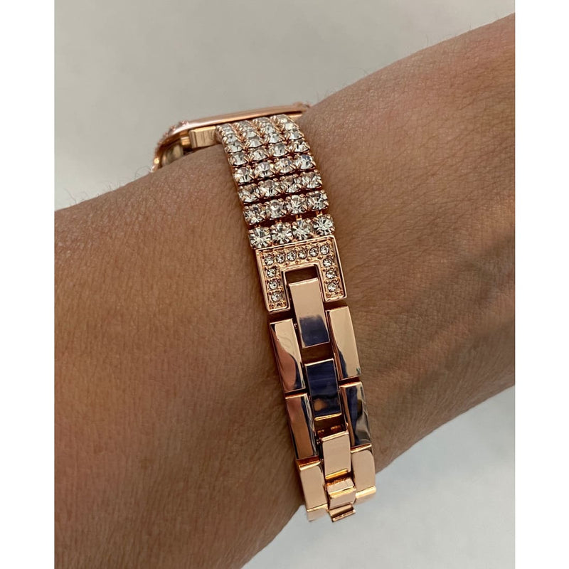 Rose Gold Apple Watch Band Women 38 40 42 44mm & or Pave Lab Diamond Bezel Case for Iwatch - apple watch, apple watch band, apple watch band