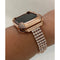 Rose Gold Apple Watch Band Women 38 40 42 44mm & or Pave Lab Diamond Bezel Case for Iwatch - apple watch, apple watch band, apple watch band