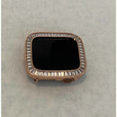 Rose Gold Apple Watch Lab Diamond Bezel Cover Baguette Smartwatch Bumper Bling Series 1-8 SE 38mm 40mm 41mm 42mm 44mm 45mm - apple watch,