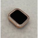 Rose Gold Apple Watch Lab Diamond Bezel Cover Baguette Smartwatch Bumper Bling Series 1-8 SE 38mm 40mm 41mm 42mm 44mm 45mm - apple watch,