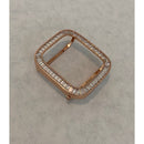 Rose Gold Apple Watch Lab Diamond Bezel Cover Baguette Smartwatch Bumper Bling Series 1-8 SE 38mm 40mm 41mm 42mm 44mm 45mm - apple watch,