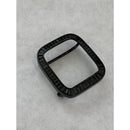 Series 1-8 Apple Watch Band Black on Black & or Iwatch Lab Diamonds Bezel Case Cover 38mm 40mm 41mm 42mm 44mm 45mm - 41mm apple watch, apple