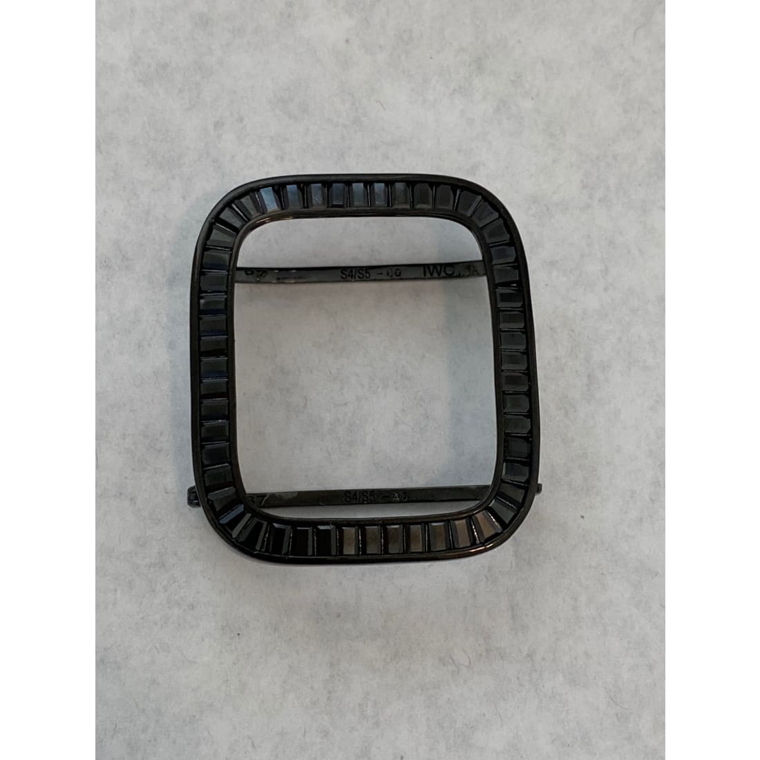 Series 1-8 Apple Watch Band Black on Black & or Iwatch Lab Diamonds Bezel Case Cover 38mm 40mm 41mm 42mm 44mm 45mm - 41mm apple watch, apple