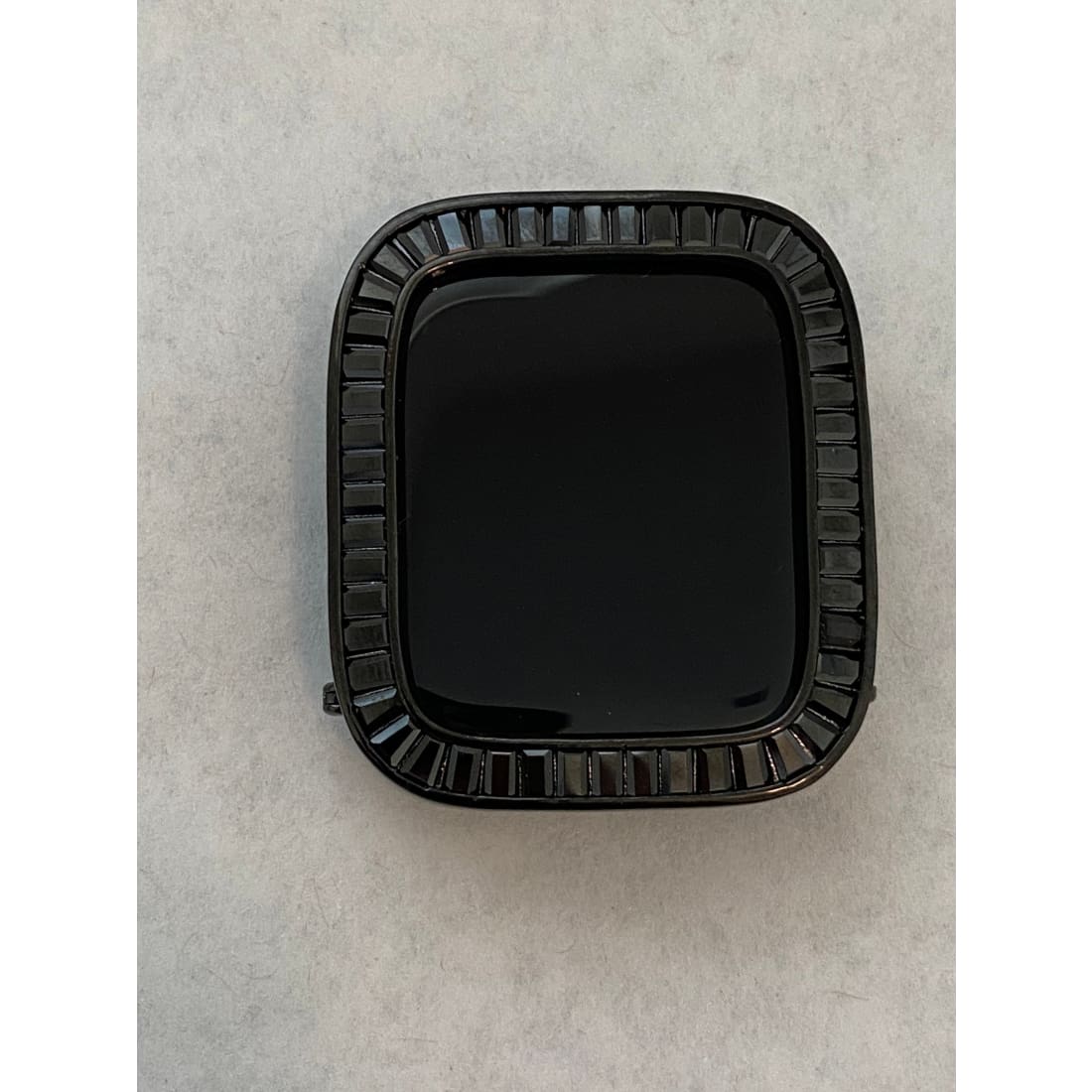 Series 1-8 Apple Watch Band Black on Black & or Iwatch Lab Diamonds Bezel Case Cover 38mm 40mm 41mm 42mm 44mm 45mm - 41mm apple watch, apple