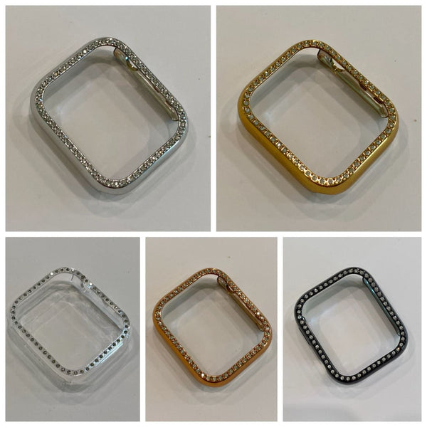 Series 7-8 Apple Watch Case Bezel 41mm 45mm 49mm Ultra Crystal Iwatch Cover Bling Silver Gold Black Clear Rose Gold - apple watch, apple