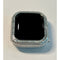 Series 7-8 Silver Apple Watch Bezel Cover 40mm 41mm 44mm 45mm with 3 Rows of Lab Diamond Baguettes Smartwatch Case Bumper Bling - 40mm apple