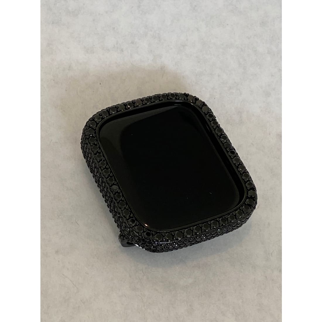 Series 8 Apple Watch Band Black Swarovski Crystals & or Apple Watch Cover Lab Diamond Case Bling 38mm 40mm 41mm 42mm 44mm 45mm 49mm Ultra -