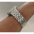Silver Apple Watch Band Swarovski Crystal Baguettes & or Apple Watch Cover Lab Diamond Bezel Case Bling 38mm-49mm Ultra S1-8 - 40mm apple