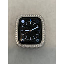 Silver Apple Watch Band Women 41mm 45mm 49mm Ultra Series 8 Swarovski Crystals & or Lab Diamond Bezel Cover Bumper 38mm-44mm Series 1-8 -