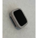 Silver Apple Watch Band Women 41mm 45mm 49mm Ultra Series 8 Swarovski Crystals & or Lab Diamond Bezel Cover Bumper 38mm-44mm Series 1-8 -