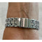 Silver Apple Watch Band Women Swarovski Crystals 38 40 41 42 44 45 49mm & or Lab Diamond Bezel Cover Smartwatch Bumper Bling Series 1-8 SE -