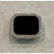Silver Apple Watch Series 8 Case Cover with Large 3.5mm Lab Diamonds Bezel Smartwatch Bumper Faceplate - 41mm apple watch, 45mm apple watch,