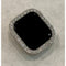 Silver Apple Watch Series 8 Case Cover with Large 3.5mm Lab Diamonds Bezel Smartwatch Bumper Faceplate - 41mm apple watch, 45mm apple watch,