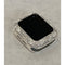 Swarovski Crystal Apple Watch Bezel Cover Silver Floral Smartwatch Bumper Bling 38mm 40mm 41mm 42mm 44mm 45mm Series 7,8 - apple watch,