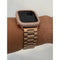 Ultra 49mm Apple Watch Band Rose Gold Stainless Steel & or Apple Watch Cover Lab Diamond Bezel Case Bling 38mm-45mm S1-8 - apple watch,