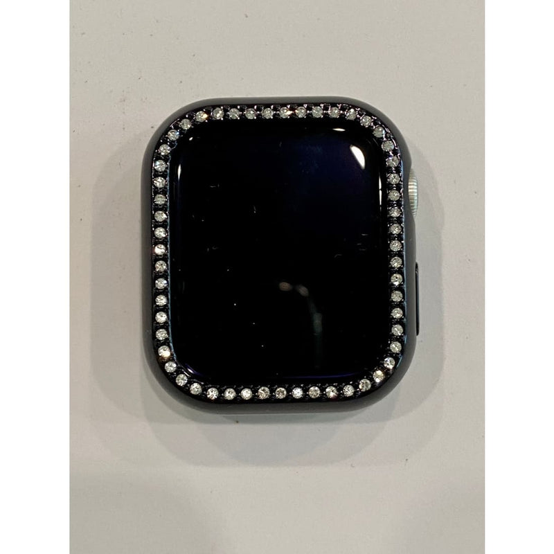 Ultra 49mm Black Apple Watch Bezel Cover 41mm 45mm Swarovski Crystal Smartwatch Bumper Case Bling Series 7-8 - 41mm apple watch, 45mm apple