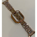 Ultra Apple Watch Band 49mm 41mm 45mm Silver Swarovski Crystal Band & or Rhinestone Case Cover Smartwatch Bumper Silver Rose Gold Gold -