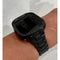 Ultra Black Apple Watch Band 49mm Stainless Steel & or Black Swarovski Crystal Bezel Cover Smartwatch Bumper Case Bling Series 8 - apple