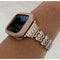 41mm 45mm Apple Watch Band Women's Rose Gold and or Lab Diamond Bezel Bumper Iwatch Bling 38mm 40mm 42mm 44mm