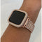 41mm 45mm Bling Apple Watch Band Rose Gold 38mm 40mm 42mm 44mm and or Lab Diamond Bezel Cover Series 1,2,3,4,5,6,7 SE Handmade