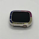 41mm 45mm Rainbow Apple Watch Bezel Cover 40mm 44mm Silver Lab Diamond Iwatch Case Series 2-8