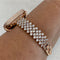 41mm 45mm Rose Gold Apple Watch Band Series 7-8 Swarovski Crystals & or Lab Diamond Bezel Cover Smartwatch Bling 38mm-45mm