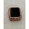 41mm 45mm Rose Gold CZ Apple Watch Bezel Bumper Swarovski Crystals, Smartwatch Case Cover Lace 38mm 40mm 42mm 44mm