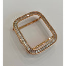 Apple Watch Band 40mm 44mm Rose Gold Swarovski Crystal Baguettes 38mm42mm & or Baguette Lab Diamond Bezel Cover