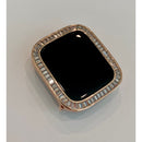Apple Watch Band 40mm 44mm Rose Gold Swarovski Crystal Baguettes 38mm42mm & or Baguette Lab Diamond Bezel Cover