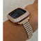 Apple Watch Band 41mm 45m Woman Rose Gold 38mm 40mm 42mm 44mm & or Lab Diamond Bezel Smartwatch Bumper Bling Series 1-8
