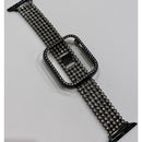 Apple Watch Band 41mm 45mm 49mm Ultra Black with Swarovski Crystals & or Crystal Bezel Cover Smartwatch Bumper Bling Series 7-8