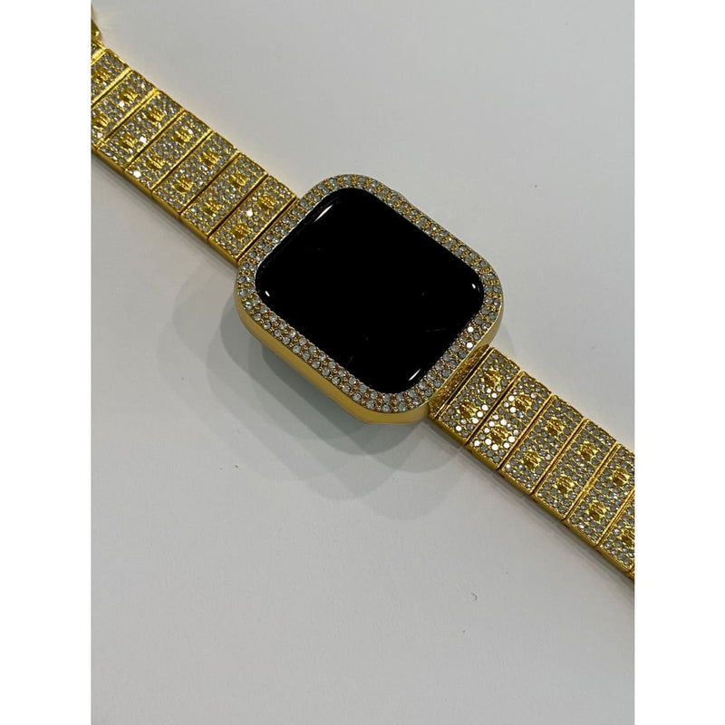 Apple Watch Band 41mm 45mm 49mm Ultra Swarovski Crystals & or Apple Watch Case Cover Bling Choice of Colors 38-45mm Series 2-8