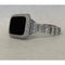 Apple Watch Band 41mm 45mm Series 7,8 Women's Silver & or Smartwatch Lab Diamond Cover Bumper Iwatch Bling 38mm 42mm 44mm