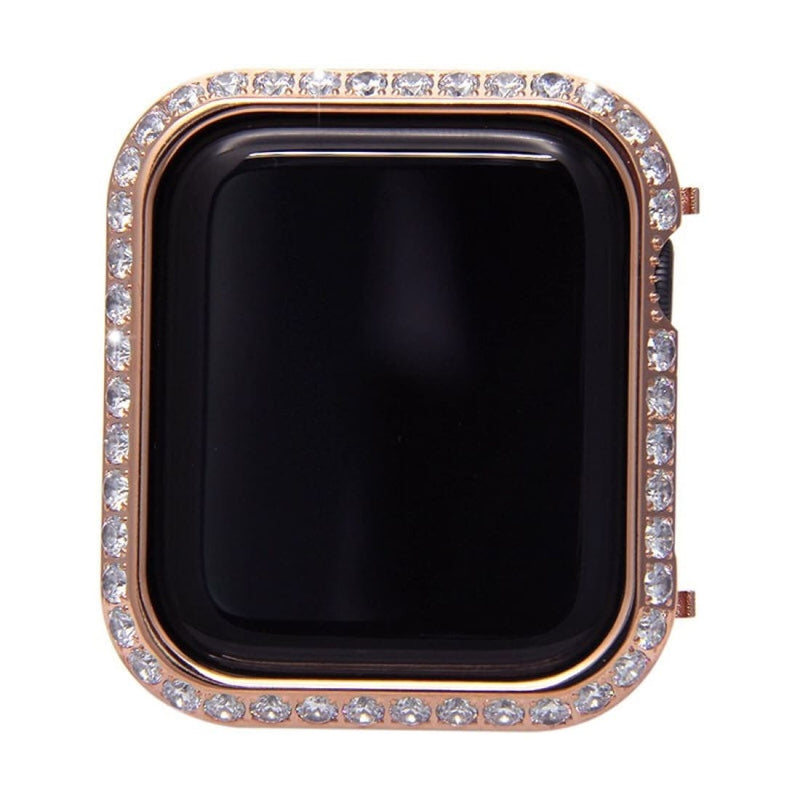 Apple Watch Band Bezel Rose Gold Case Cover 38mm 40mm 43mm 44mm Large 3mm Rhinestone Crystals Final Sale