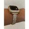 Apple Watch Band Gold Women's & or Metal Lab Diamond Bezel Bumper 38mm 40mm 41mm 42mm 44mm 45mm Series 7 Smartwatch
