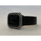 Apple Watch Band Leather Black and or Black & Silver 2.5mm Lab Diamond Bezel Cover Iwatch Case Bling Series 6 SE blb1