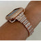 Apple Watch Band Series 7 41mm 45mm Rose Gold & or Pave Lab Diamond Bezel Cover Iwatch Bumper 38 40 42 44mm