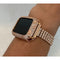Apple Watch Band Series 8 Women Rose Gold 38mm 40mm 41mm 42mm 44mm 45mm & or Swarovski Crystal Bezel Cover Smartwatch Bumper