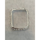 Apple Watch Bezel Cover Silver Lace Design Metal Case with Inset Rhinestones 38 40 42 44mm Series 6 Custom Handmade