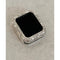 Apple Watch Bezel Cover Silver Metal Cover Floral Design Inset Rhinestones 38mm 40mm 42mm 44mm Series 6 Handmade