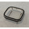 Apple Watch Bezel Cover Silver With Black Lab Diamonds, Metal Iwatch Band Bumper Case 2.5mm 6 Final Sale