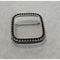 Apple Watch Bezel Cover Silver With Black Lab Diamonds, Metal Iwatch Band Bumper Case 2.5mm 6 Final Sale