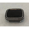 Apple Watch Bezel Cover Silver With Black Lab Diamonds, Metal Iwatch Band Bumper Case 2.5mm 6 Final Sale