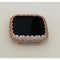 Apple Watch Case Cover 41mm 45mm Woman Rose Gold Lab Diamond Bezel Bling Crystal Iwatch Band Series 38-44mm Smartwatch