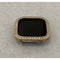 Apple Watch Cover Gold Lab Diamond Bezel Case Smartwatch Bumper Bling 38mm 40mm 41mm 42mm 44mm 45mm Series 1,2,3,4,5,6,7,8 SE