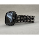 Black Apple Watch Band 38mm 40mm 42mm 44mm and or Teardrop Lab Diamond Bezel Case Cover Iwatch Bling Series 6 blb1