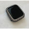 Black Apple Watch Band Series 7 Swarovski Crystals 38mm 40mm 41mm 42mm 44mm 45mm & or Lab Diamond Bezel Case Cover Smartwatch Bumper Bling