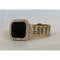 Bling Apple Watch Band 38mm 40mm 42mm 44mm Gold Rolex Style & or Lab Diamond Bezel Cover Gift for Him Series 6 ipad iphone gb1