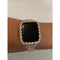 Bling Apple Watch Band Rose Gold Baguette Swarovski Crystals & or Lab Diamond Bezel Cover 38mm-45mm Series 1-8 SE Smartwatch Bumper Bling