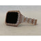 Boho Bride Apple Watch 8 Band 41mm 45mm Rose Gold Swarovski Crystals & or Lab Diamond Bezel Cover Smartwatch Bumper 38-44mm